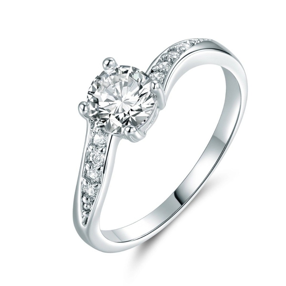 18k gold filled white topaz size5.5.5
